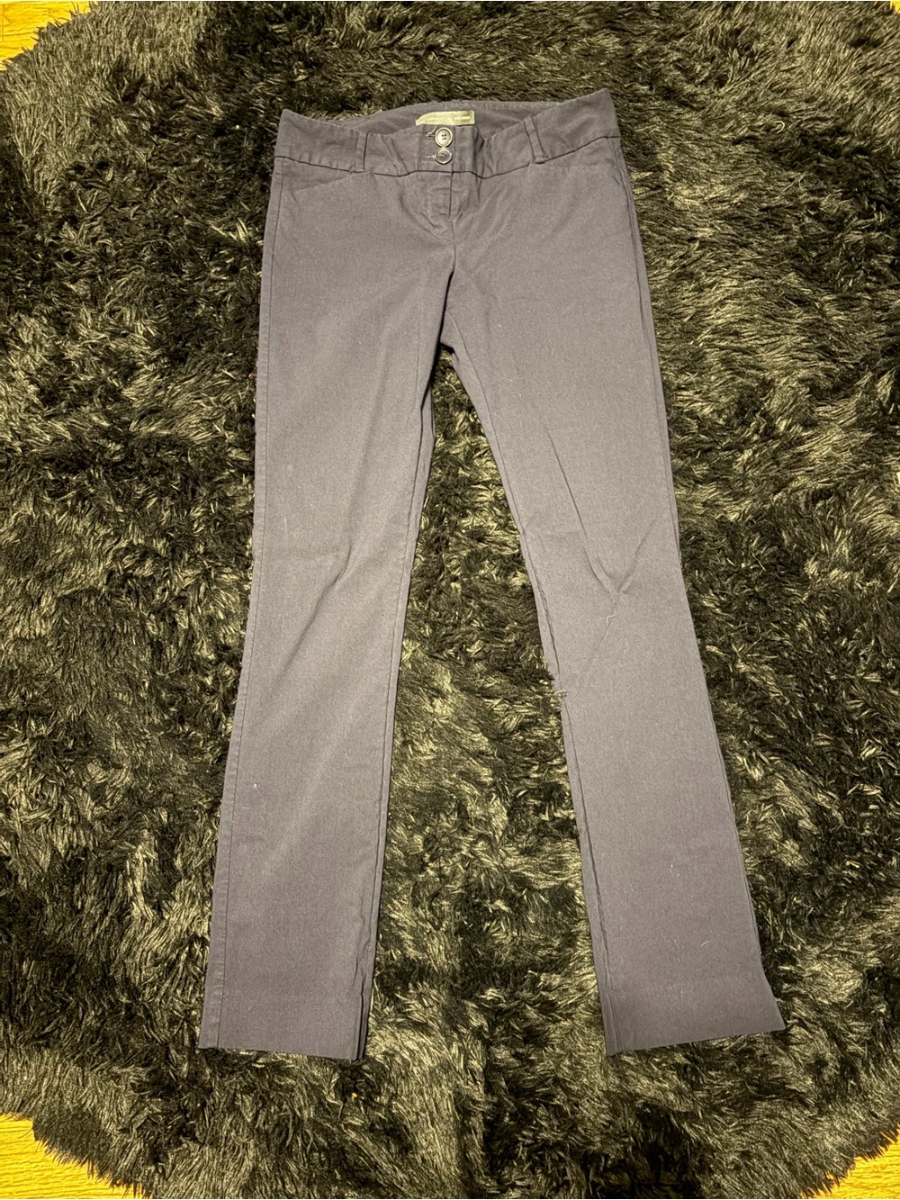 The Limited Straight Leg Trousers - Navy